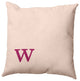 20"x20" Modern Monogram Decorative Throw Pillow, Dusty Rose