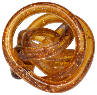 Glass, 4" Knot Amber
