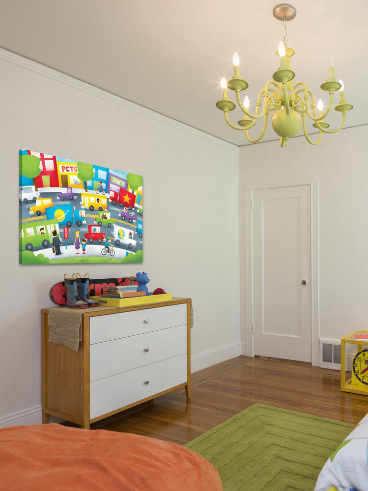"Traffic" Painting Print on Canvas by Curtis