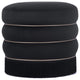 Lakka Black Velvet Ottoman