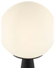 Apex Glass Globe Glass Table Lamp, White Black