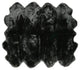 HomeRoots 72" x 72" x 2" Black, Octo Sheepskin Area Rug