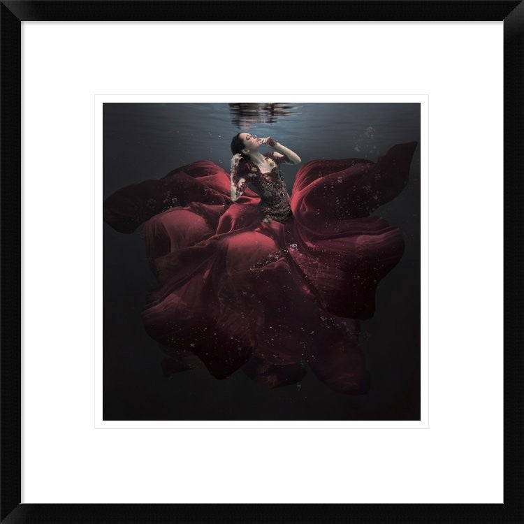 "The Lady In Red" Framed Digital Print by Martha Suherman, 20"x20"