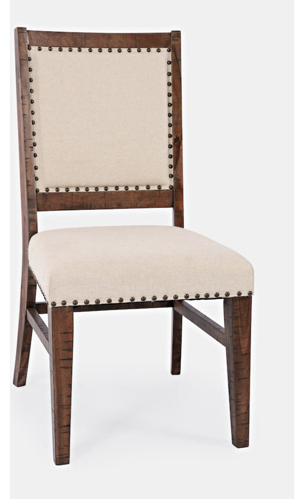 Fairview Transitional Solid Wood Upholstered Side Chair (Set of 2)