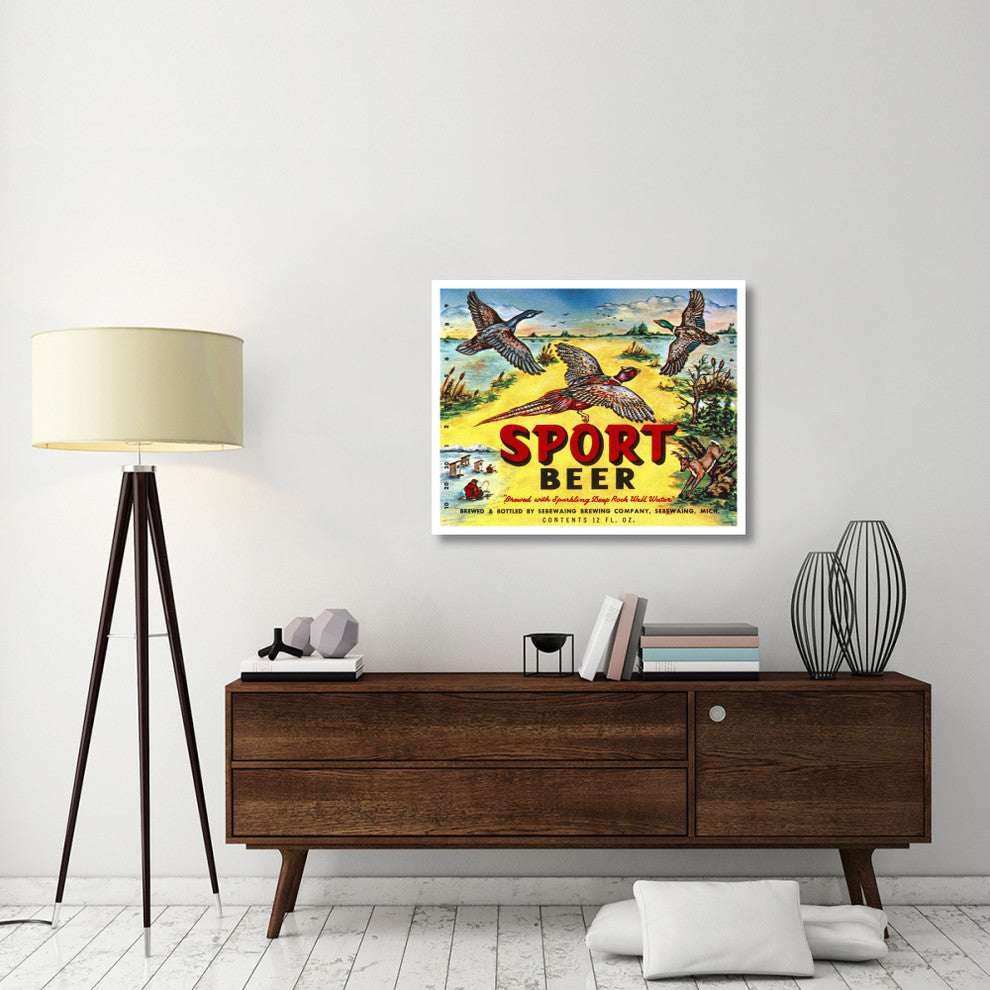 "Sport Beer" Digital Paper Print by Vintage Booze Labels, 38"x31"