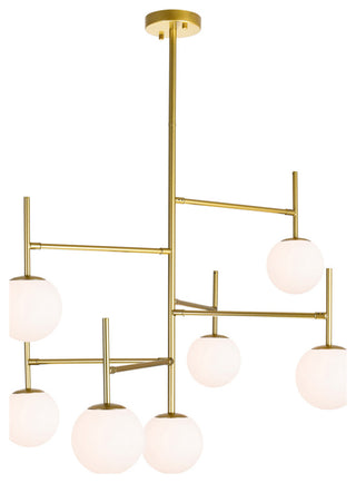 Tourch 7 Light Chandelier With Medallion Gold Finish