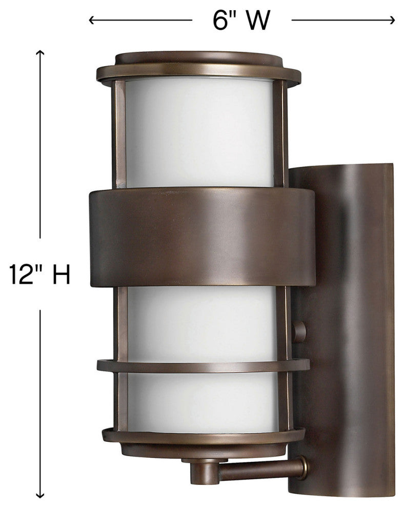 Hinkley Saturn Small Wall Mount Lantern, Metro Bronze