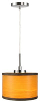 Ava 1-Light Mini Pendant, Satin Nickel, Veneer/Nougat