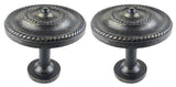 Large Rope Holdback Medallion, Burnt Gold, Set of 2