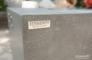 Andes Light Grey Rectangle Concrete Hidden Tank Fire Table