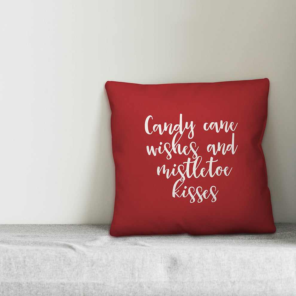 Let It Snow, Red 18x18 Throw Pillow Cover