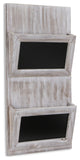 Modern Rustic Whitewash Chalkboard Wall Storage