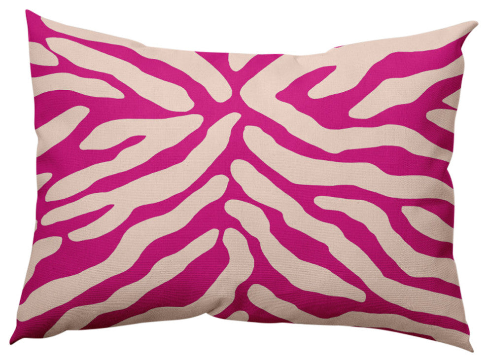 Animal Stripe Decorative Throw Pillow, Orchid, 14"x20"