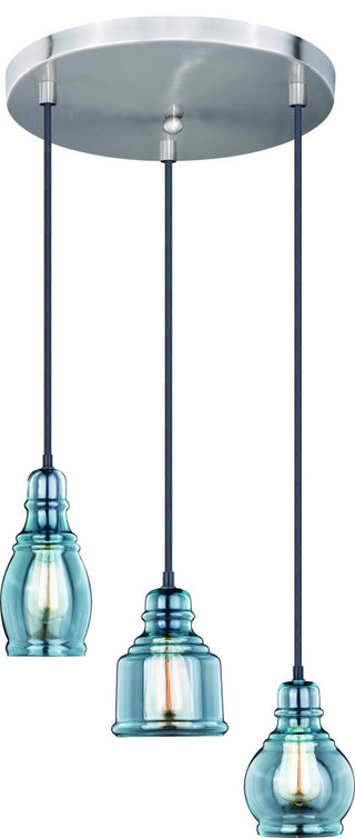 Millie 3-Light Assorted Mini Pendants with 12" Canopy Oil Rubbed Bronze