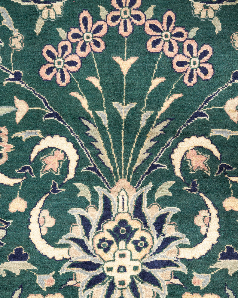 Mogul, One-of-a-Kind Hand-Knotted Area Rug Green, 12' 2" x 17' 10"