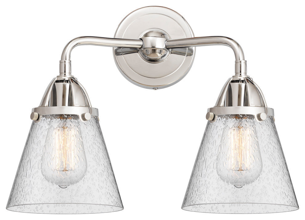 Small Cone Bath Vanity Light, Polished Chrome, Seedy, Seedy