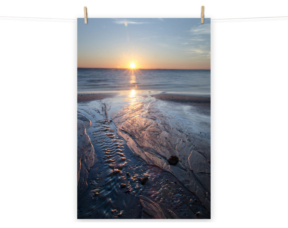 Low Tide Ravine Landscape Photo, Beach Unframed Wall Art Print, 18" X 24"