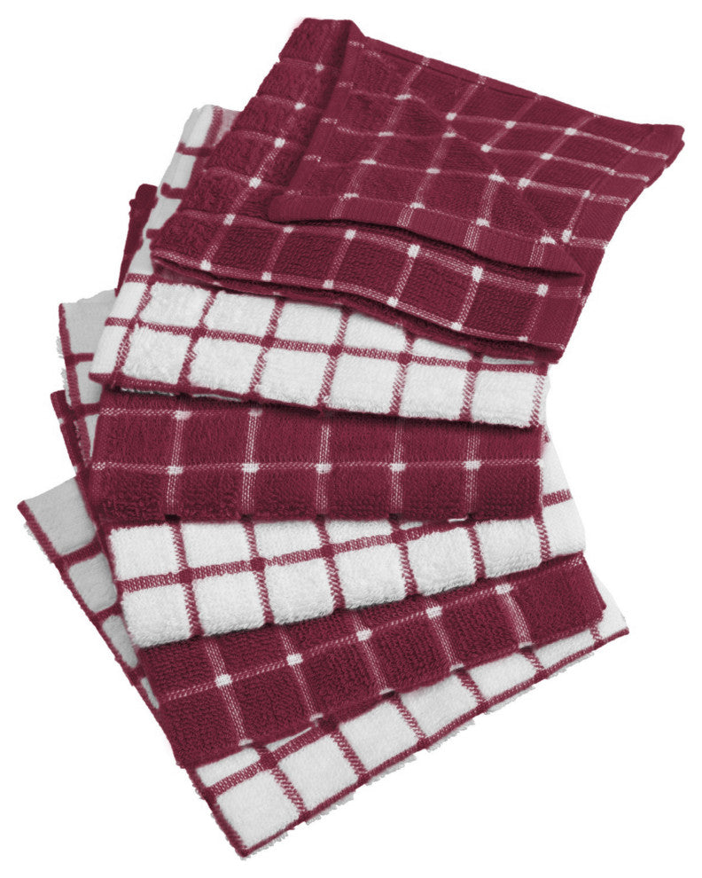 DII Wine Combo Windowpane Dishcloth, Set of 6