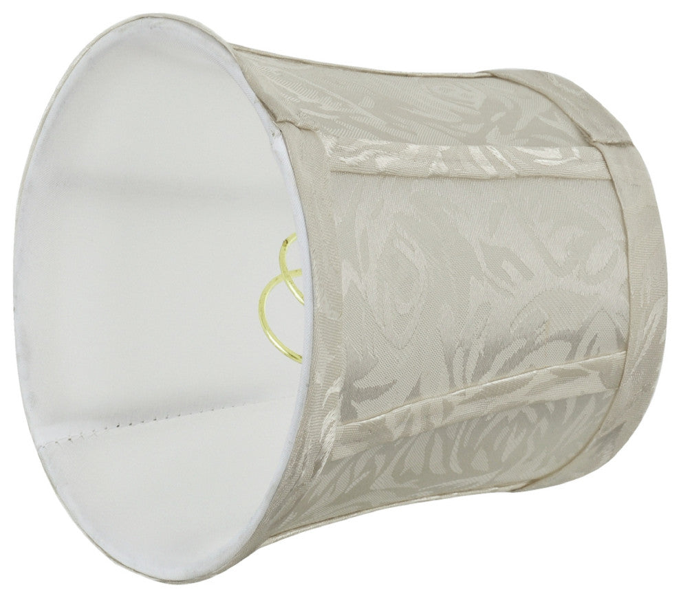 30363-9 Small Bell  Chandelier Clip On Lamp Shade Off White 4"x5"x5"