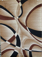 Luxe Weavers Abstract Modern Area Rug, Beige, 2'2"x7'6"