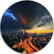 Busy Elevated Highway In Kula Lumpur, Cityscape Disc Metal Artwork, 36"