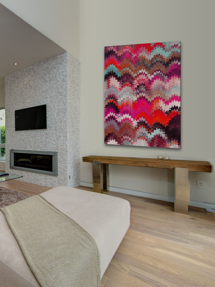 "Wavy Blends II v3" Painting Print on Canvas by Irena Orlov