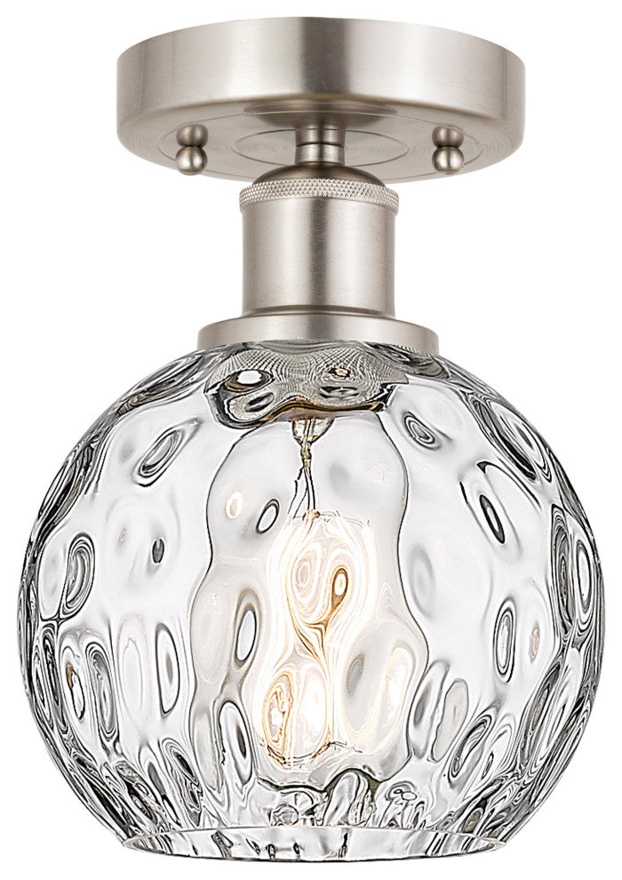 Innovations 616-1F-SN-G1215-6 1 Light Semi-Flush Mount, Brushed Satin Nickel