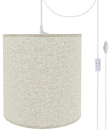 Aspen Creative 72531-21, 1-Light Plug-In Swag Light Conversion Kit, Beige