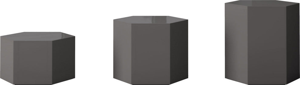 Centre 18in. Occasional Table, Glossy Dark Gull Gray