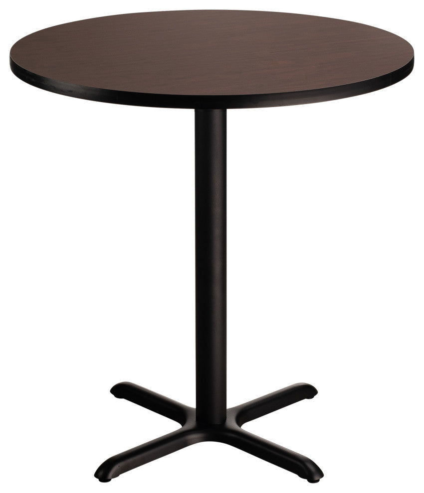NPS Cafe Table, 36" Round, "X" Base, 36" Height, Mahogany