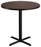 NPS Cafe Table, 36" Round, "X" Base, 36" Height, Mahogany