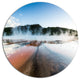 Grand Prismatic Spring At Sunset, Seashore Art Disc Metal Artwork, 23"
