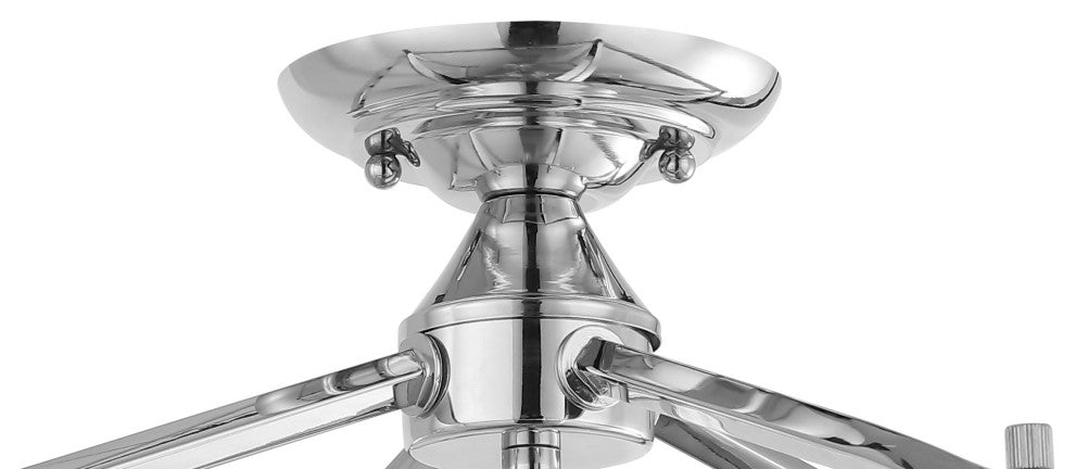 Plains Mini Lantern 12" 4-Light Iron Farmhouse LED Flush Mount, Chrome