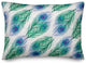 Watercolor Peacock Feathers 5 14x20 Spun Poly Pillow