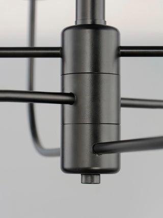 Maxim 10326 Wesley 6 Light 24"W Chandelier - Black / Satin Nickel