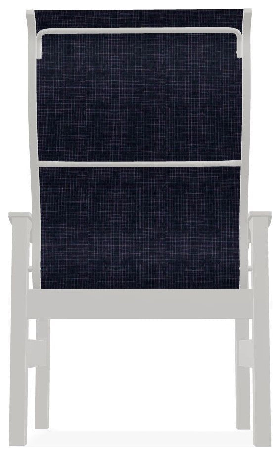 Leeward Sling Outdoor Armchair, Moments Navy/Snow