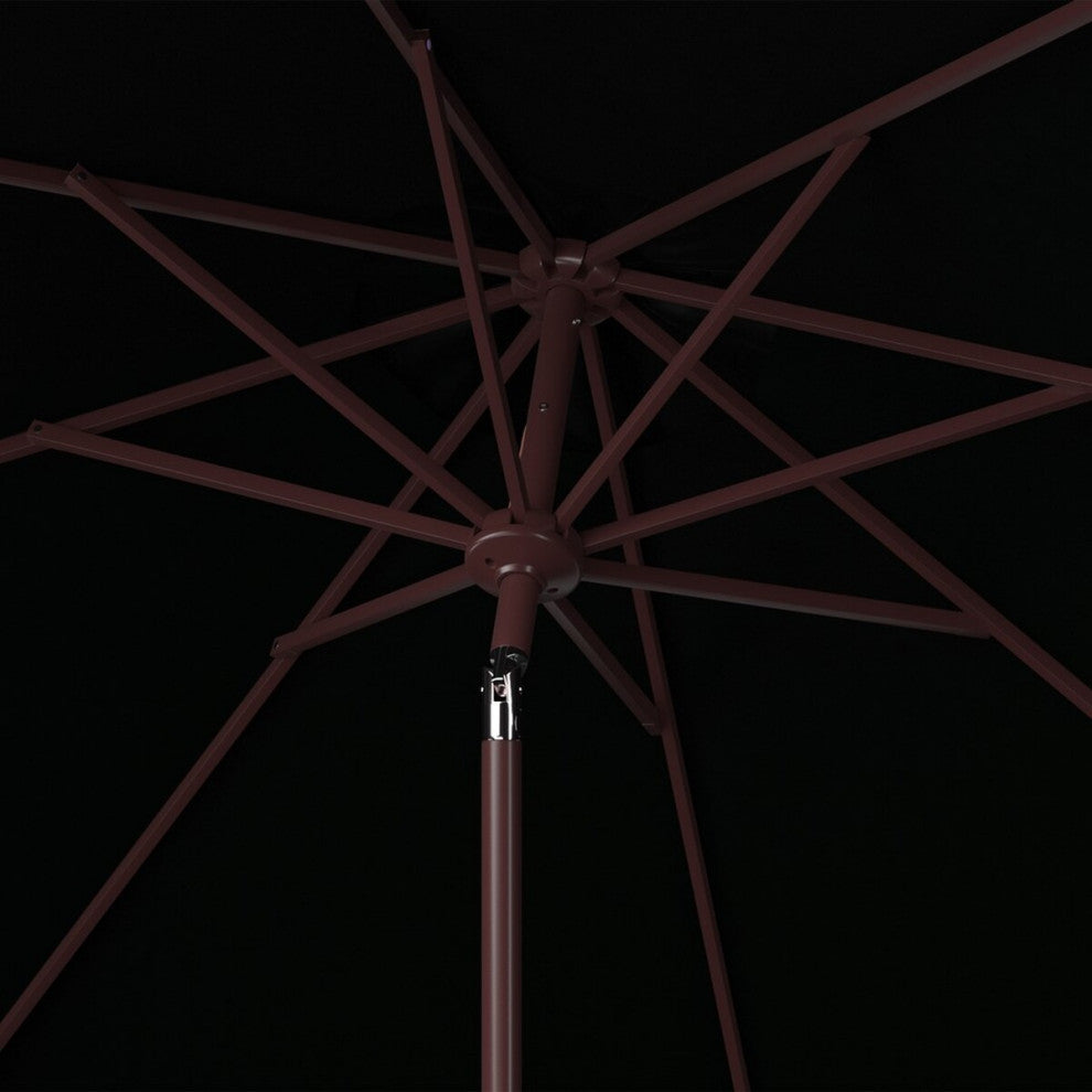 Safavieh Outdoor Herla 11ft Auto Tilt Market Umbrella Black