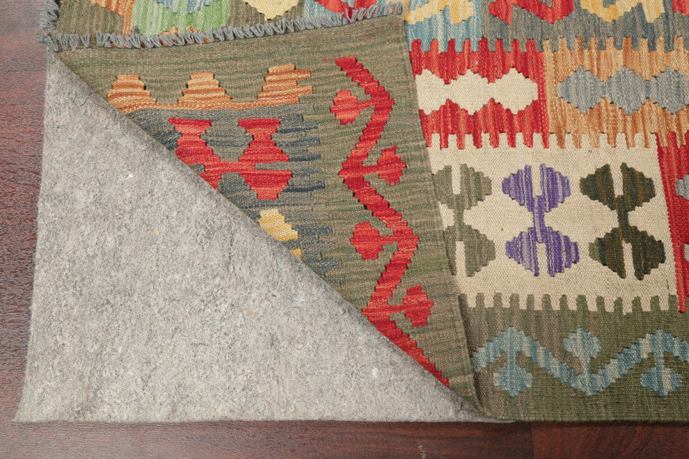 Kilim Southwestern Turkish Carpet Traditional Hand-Woven Area Rug, 9'8"x6'5