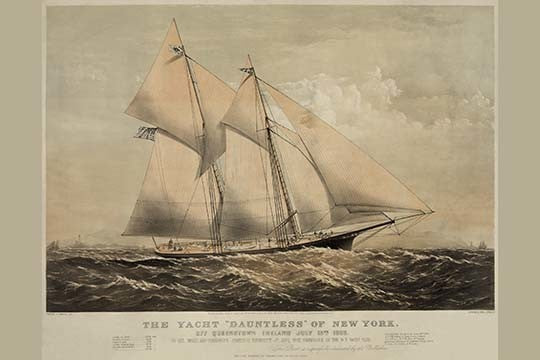 The Yacht "Dauntless" of New York- Fine Art Giclee Print 24" x 36"