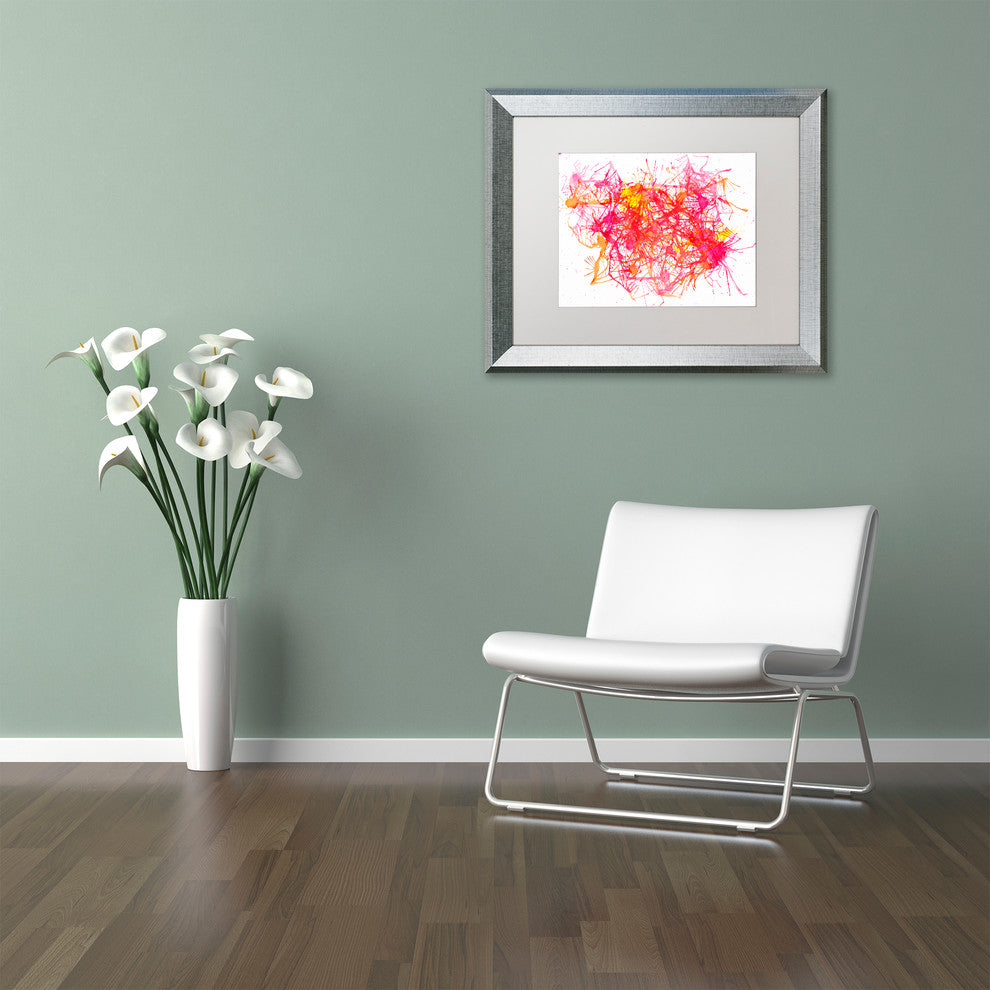 Hello Angel ''Splatters 2'' Art, Silver Frame, White Mat, 14x11