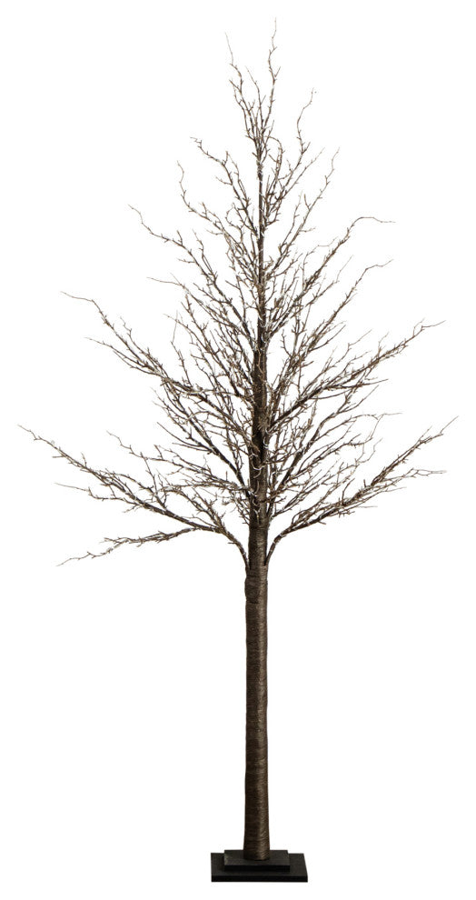 Pre-Lit Artificial Twig Tree With Warm White LED Lights, 6'