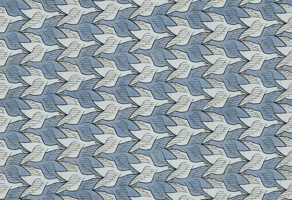Alyssa Light Blue Birds Wallpaper Bolt