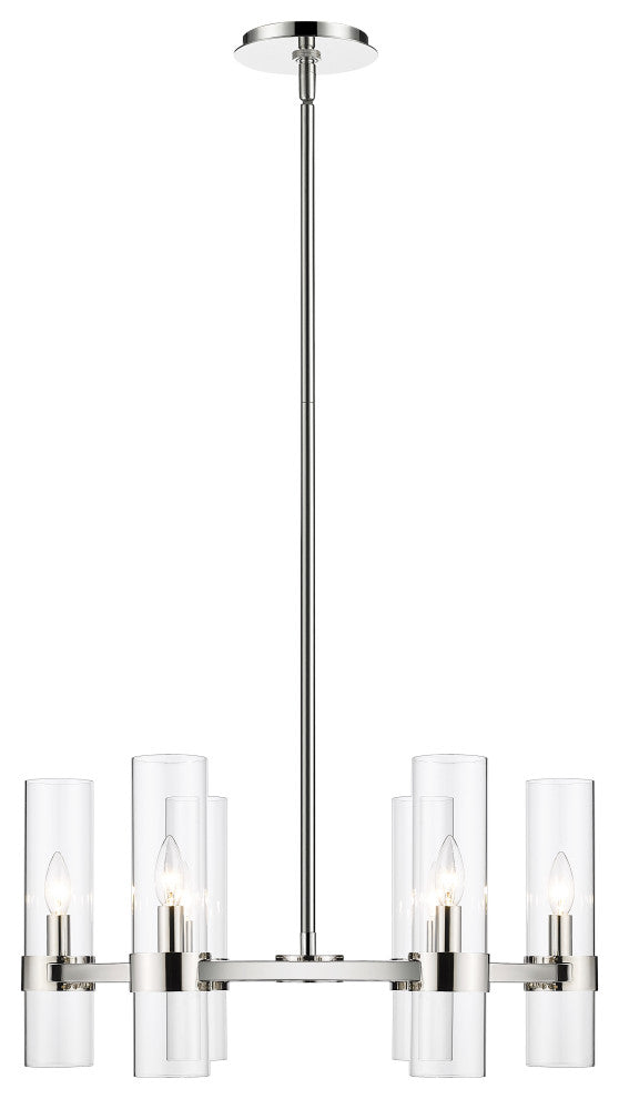 Zlite 4008-6PN 6-Light Chandelier, Clear