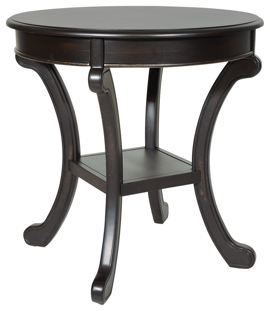 Vermont Accent Table, Antique Black