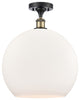 Innovations 516-1C-BAB-G121-14-LED 1-Light Semi-Flush Mount, Black Antique Brass