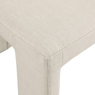 Benson Upholstered Dining Chair, Beige, Linen Texured Fabric