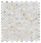 Athena Gold Pennyround 12X12 Honed Marble Mosaic, 10 Sheets