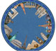 Flagship Carpets FA1360-27FS 6'RND Where In The World Rug