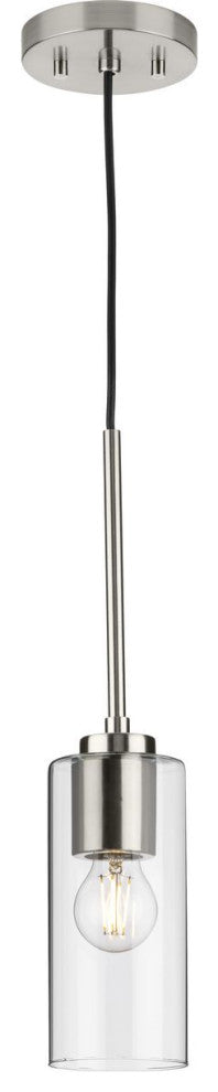 Cofield Collection One-Light Brushed Nickel Transitional Pendant