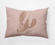 14x20" Lobster Nautical Decorative Indoor Pillow, Mauve